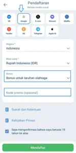 Pendaftaran lewat Media Sosial
