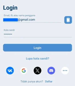Login Menggunakan Email