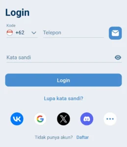 Jika nomor telepon pernah dikaitkan, metode ini akan tersedia.
Untuk memulai login 1xbet, pengguna mengetuk ikon telepon di layar masuk.
Kolom input muncul setelah itu. Instruksi lanjutan ditampilkan langsung.
Login Menggunakan Nomor Telepon