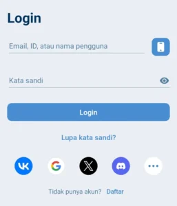Masuk ke Menu Login