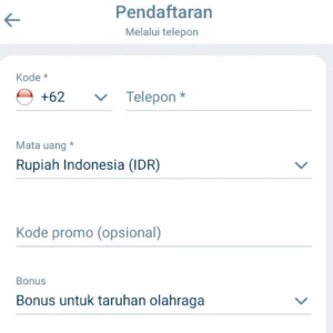 Pendaftaran dengan Nomor Telepon